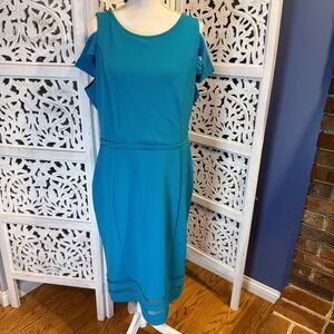 NWT Nicole Vibrant Blue Midi Dress Sz XL
